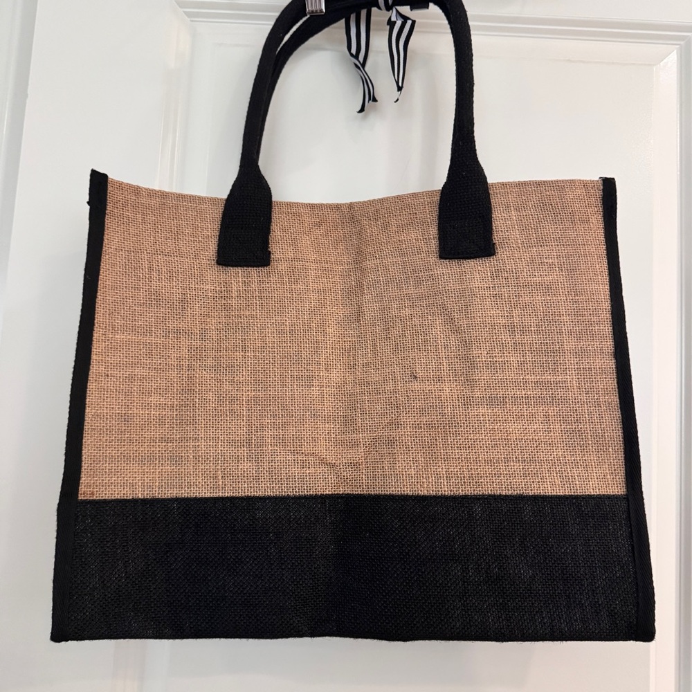 SOCIAL DISTORTION ROCKABILLY PUNK BURLAP TAN & BLACK TOTE BAG Brand New - Picture 3 of 8